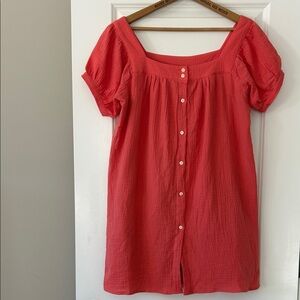 ⭐️NWT!⭐️Victoria Dunn/VD Lounge Button Front Gauzy Dress Sz M w MEASUREMENTS